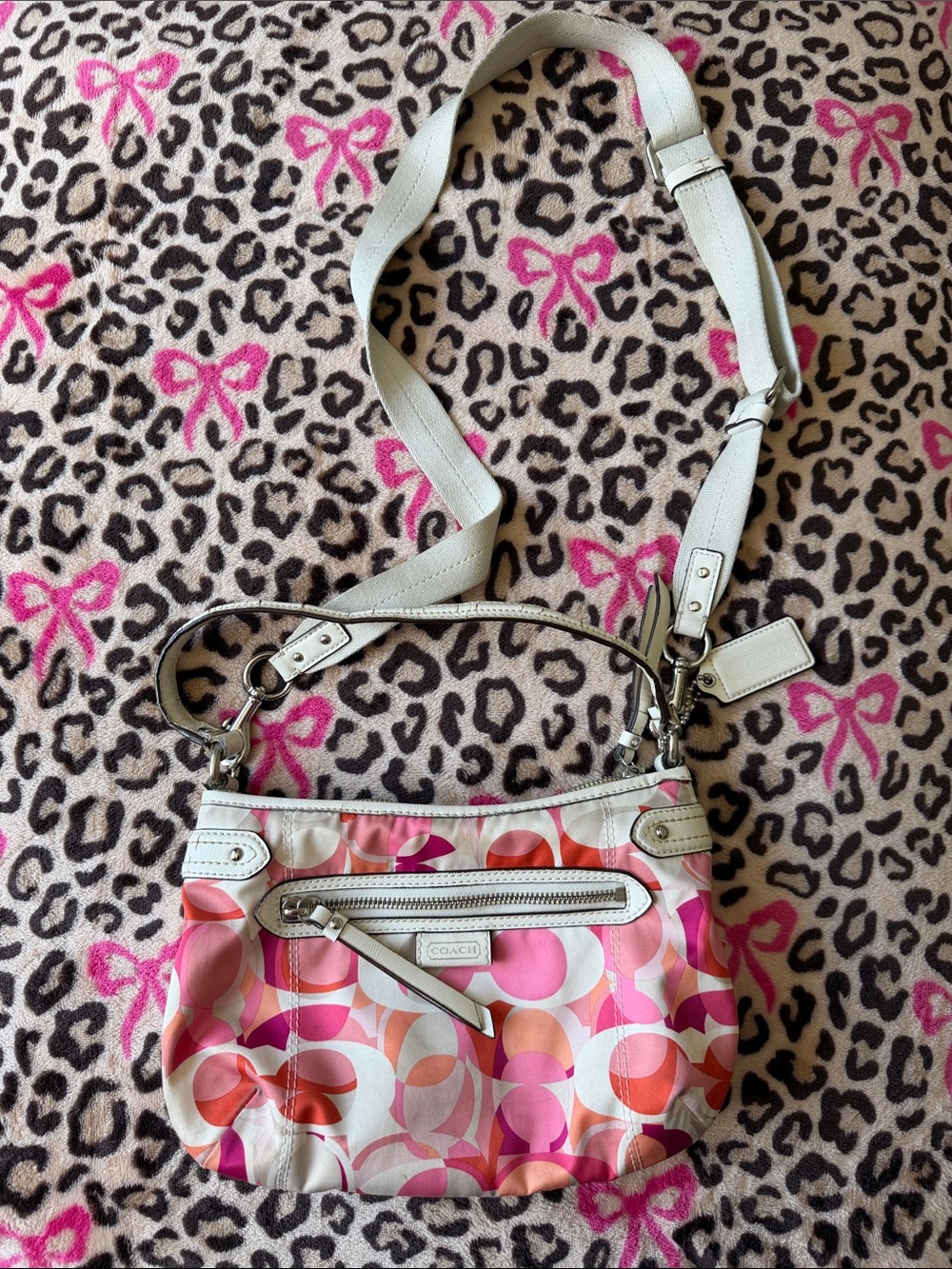 Coach satin shoulder bag